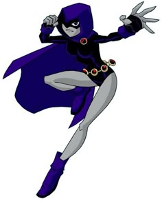 a cartoon character flying through the air with her arms out and hands extended in front of her