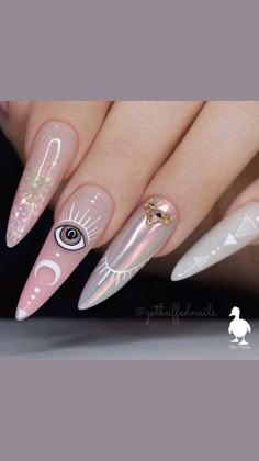 Summer Stiletto Nails, Organization Makeup, Witchy Nails, Nagellack Trends, Stiletto Nail Art, Colorful Nails, Makeup Idea, Her Nails, Makeup Eyes