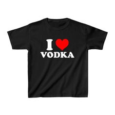 I Love Vodka Baby Tee - printwithSKY I Love Shirts, Y2k 90s Aesthetic, Funny Baby Tees, Trendy Top, 90s Aesthetic, Funny Baby, Custom Pet Portraits, Y2k 90s, Trendy Tops