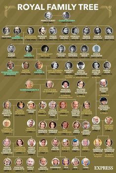 the royal family tree is shown in this poster