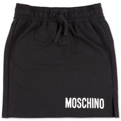 Designers Moschino Black Cotton Sweat Skirt Girl Sweat, Black Cotton