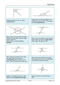 angles and lines worksheet for students to practice the basic skills in using them