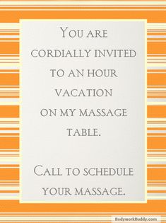 Bodywork Buddy Blog : July 2012 Massage Therapy Quotes, Massage Marketing, Massage Pictures, Massage Therapy Rooms, Massage Quotes, Massage Therapy Business, Massage Business, Licensed Massage Therapist, Therapy Quotes