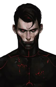 an image of a man with blood on his face