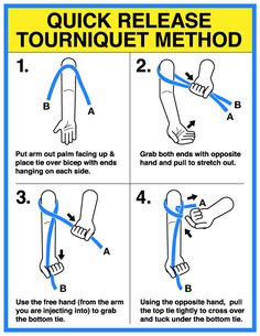 Quick Release Tourniquet Method. A few select, very serious injuries usually require a tourniquet, learn how to identify when someone needs a tourniquet and how to apply it: http://insidefirstaid.com/personal/first-aid-kit/cat-tourniquet-vs-soft-t-tourniquet #first #aid #tourniquet #wounds #bleed #stop #bleed #bleeding Nursing School Studying, Phlebotomy, Nursing Notes, Medical Knowledge, Disaster Preparedness