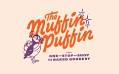 the muttkin'pusitin logo is shown in orange and purple on a pink background