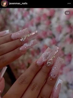 Quince Gift Ideas, Quince Nails Pink, Pink Quince Nails, Sweet 16 Nails, Quince Nails, Quinceanera Nails, Pink Quince, Baby Pink Nails, Light Pink Nails