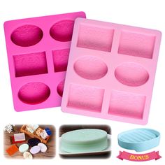 PRICES MAY VARY. [☆Safe To Use]: Soap making molds are safe used in oven, microwave oven, freezer and dishwasher. Temperature safe from-104 to +446 degrees Fahrenheit (-40 to +230 degrees Celsius). [☆Easy To Clean]: This silicone soap molds won't crack or break like hard plastic molds. You can take out the cupcakes or soap easily. Easy to remove soap from and easy to clean. [☆High Quality Silicone]: Made from 100% food-grade silicone, complying with safety standards, eco-friendly and non-toxic a Silicone Soap Molds, Making Cake, Soap Making Molds, Silicone Candle Molds, Homemade Soap Recipes, Soap Tray, Craft Molds, Oven Microwave, Cake Baking