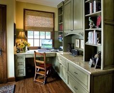 the kitchen is clean and ready for us to use as a study area or work space