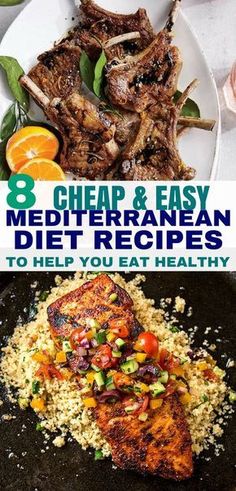 the cover of 8 cheap and easy mediterranean diet recipes to help you eat healthy meals