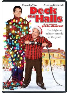 the poster for deck the hall with two men on skis