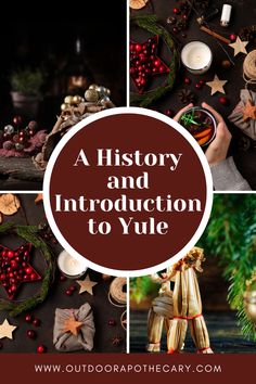 a collage of photos with the words, a history and an image of christmas decorations