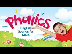 a young boy with his arms outstretched in front of the words phonics