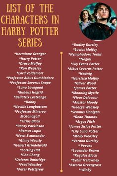 the list for harry potter's movies