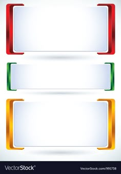 three banners with different colors and shapes for your text or image eps1097