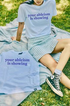 Your ableism is showing shirt PLEASE check the product dimensions in the photos section. MATERIALS: We chose the Bella+Canvas brand for our shirts because they are 100% sweatshop free and they are eco-friendly. Bella+ Canvas shirts are -100% Airlume combed and ringspun cotton (fiber content may vary for different colors) -Light fabric (4.2 oz/yd² (142 g/m -Soft and Light -Comfortable CARE: Machine wash: warm (max 40C or 105F); Non-chlorine: bleach as needed; Tumble dry: low heat; Iron, steam or Invisible Disabilities Awareness, Casual Graphic Print T-shirt For Awareness Events, Pkd Awareness Shirts, Shirts For Mental Health, Disabled Fashion, Rare Disease Awareness Shirts, Sped Teacher, Awareness Shirt, Club Shirts