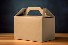 a brown box sitting on top of a wooden table