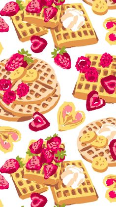 How We Design Our Women's Pajama Prints Waffle Aesthetic Wallpaper, Valentine’s Day Art, Waffle Wallpaper, Breakfast Wallpaper, Cute Food Wallpaper, Pretty Phone Wallpaper, Preppy Wallpaper