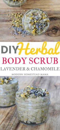 Non Toxic Body Scrub, Chamomile Recipes, Homemade Scrubs, Scrub Diy, Unwanted Hair Permanently, Unwanted Hair Growth, Coconut Oil Recipes