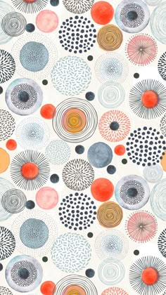 an abstract pattern with circles and dots