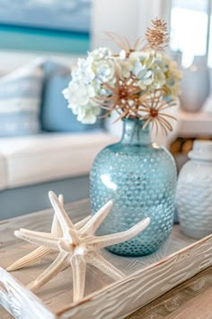 Nautical Decor Tips: Create a Coastal Escape Beach Decor Ideas For The Home, Beachy Salon Decor, Ocean Inspired Decor, Coastal Shelf Decor, Beachy Office, Modern Nautical Decor, Coastal Cottage Living Room, Diy Coastal Decor, Seaside Home Decor