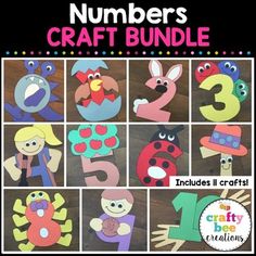 the numbers craft bundle for children to make