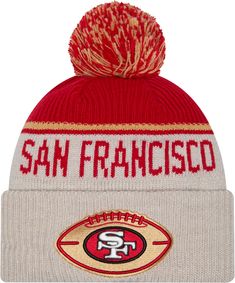 a san francisco beanie hat with the word san francisco on it and a football