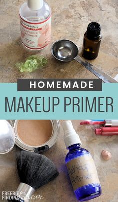 How would you like your makeup to last longer and look better on your skin by minimizing fine lines, wrinkles and pores? All you need is a handful of ingredients and a few minutes to whip up this Homemade Makeup Primer. If you are wondering “What is makeup primer?” it basically preps your face for the application of makeup, and there’s no need to buy expensive makeup face primers when you can use this makeup primer for oily skin which is actually great for all skin types. Homemade Primer Makeup, Homemade Primer, Diy Face Primer, What Is Makeup, Primer For Oily Skin, Inexpensive Makeup