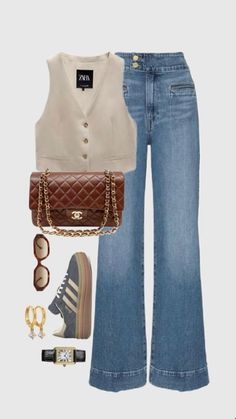 Casual Chic Outfits, Wardrobe Makeover, Perfect Sneakers, Outfit Jeans, Mode Casual, Stunning Outfits, Baggy Pants, Casual Chic Outfit, Mom Outfits