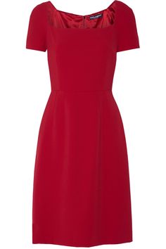 DOLCE & GABBANA Crepe Dress. #dolcegabbana #cloth #dress Red Work Dress, Classic Work Outfits, Gabbana Dress, Ankara Gown Styles, Valentino Dress, Casual Wear Dress, Dolce Gabbana Dress, Cloth Dress, Stylish Work Outfits