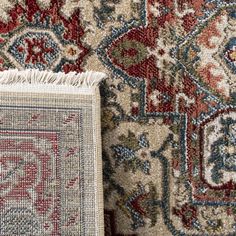 an area rug with many different colors and patterns