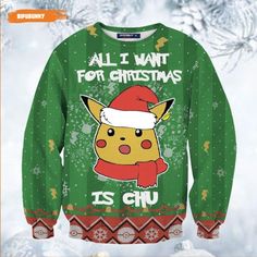 The name may suggest that will be a gift you’d rather spend this season away from your loved ones, but you can’t deny that the Christmas Sweater is the ideal Christmas. It’s the perfect gifts. It’s no surprise that you wants to keep it all to himself! One thing you are willing to share though [...] Shocked Pikachu, Green Pokemon, Pokemon Movies, 3d Sweater, All I Want For Christmas, Green Christmas, All I Want, Printed Sweater, Wool Blend Sweater