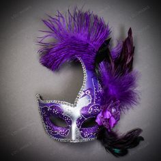 This Masquerade Side Feather Glitter Venetian Costume Prom Mask Is The Epitome Of Elegance And Style. The Silver And Purple Color, While The Glitter Adds A Touch Of Glamour. The Side Feathers Add A Touch Of Drama, Making This Mask The Perfect Choice For Any Masquerade Ball, Venetian-Themed Event, Or Prom. Whether You're Looking To Add A Touch Of Mystery To Your Look Or Simply Want To Make A Statement, This Masquerade Side Feather Glitter Venetian Costume Prom Mask Is The Perfect Choice. The Mask Purple Masquerade Mask, Halloween Party Music, Prom Mask, Venetian Costume, Purple Feathers, Mens Masquerade Mask, Venetian Masquerade Masks, 55th Birthday, Macrame Lace