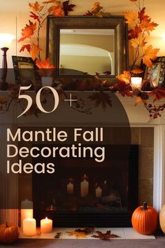 Elegant fall mantle decorating ideas with rich colors and refined accents. Elegant Fall Mantle, Fall Mantle Decorating, Mantle Decorating Ideas, Mantle Decorating, Harvest Theme, Fall Mantle Decor, Fall Decorating Ideas