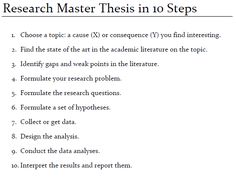 a paper with the words research master in it