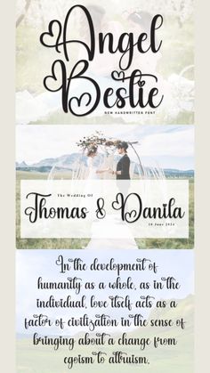 two different font styles for wedding cards