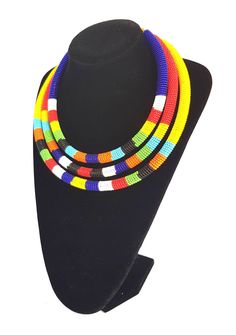 Perfect piece to add to your jewelry set! 100% handcrafted using original fine beads. The longest strand is 20 inches, middle strand 18 inches and the shortest is 16 inches. **Buy multiple items and pay shipping for 1 item only.The rest ships free. **This necklace ships via dhl express. More neckleces here; https://www.etsy.com/shop/TribalTess?ref=seller-platform-mcnav&section_id=21306083 Back to my shop; https://www.etsy.com/shop/TribalTess?ref=seller-platform-mcnav Multicolor Beaded Choker, Multicolor Polished Beads Choker Jewelry, Multicolor Polished Bead Choker Jewelry, Handmade Colorful Multi-strand Beaded Necklaces, Multicolor Polished Beads Choker, Multicolor Polished Bead Choker, Handmade Colorful Multi-strand Beaded Necklace, Multicolor Tiny Beads Jewelry For Jewelry Making, Handmade Multicolor Multi-strand Beads