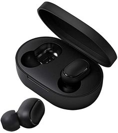 an image of two black earphones in their packaging