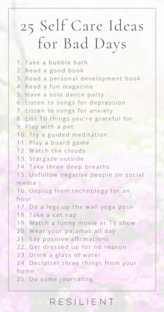 When bad days strike, it's nice to have a list of self care ideas you can pull out to help make things a little better, or even to proactively keep up with self care so you feel better in general. Here are 25 self care ideas for bad days. Vicks Vaporub Uses, Personal Development Books, Vicks Vaporub, Text Overlay, Mac Miller, Self Care Ideas, Self Care Activities