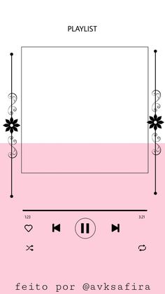 a pink and white poster with the words playlist on it