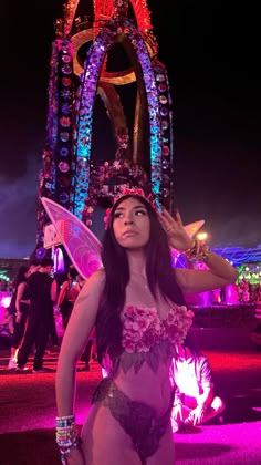 #EDC #rave #raveoutfits #fairy #festivaloutfit #festival #musicfestivaloutfits Rave Outfits Escape, Escape Outfits Rave Halloween, Angel Rave Outfit, Dark Fairy Rave Outfit, Fairy Rave, Mushroom Rave Outfit, Beyond Wonderland Outfit Rave, Rave Fairy Outfits