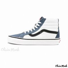 Olivia Mark - PuTian Original Vans High-Top Canvas Shoes in Black and White - Classic Leisure Canvas Sneakers Shape Party, Vans High, Canvas Flats, Canvas Shoe, Party Heels, High Top Vans, White Sand, Canvas Sneakers, Rubber Heels