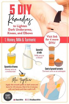 Skin Lightening Diy, Dark Elbows, Turmeric And Honey, Dark Armpits, Dark Underarms, Diy Remedies, Today Is The Day, Lighten Skin, Skin Care Remedies