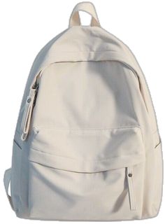 Cream Backpack For School, Cream Standard Backpack For Students, Cream School Backpack, Casual Cream Shoulder Bag For School, Large Capacity Cream Backpack For School, Cream Backpack With Adjustable Strap For School, Trendy Cream Bag For Students, Trendy Cream Softback Backpack, Casual Cream Backpack With Adjustable Strap