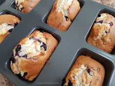 blueberry muffins in a muffin pan ready to go into the oven