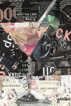 Magazine Collage, Pink Martini, Home Pink, Torn Paper, Grand Art, Pics Art, Paper Collage, My New Room, Definition Prints