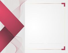 an abstract red and white background with a gold frame in the middle, along with a pink ribbon