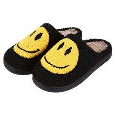 PRICES MAY VARY. [Retro Smile Design] Soft and plush, the smile face pattern on the upper part of the slippers follows the fashion trend. hope you can be happy every day [Soft Rubber Padded Non-slip Sole] The bottom of the slippers adopts special craftsmanship and is manually stitched by a high-grade sewing machine, which is not easy to tear and open the thread. [Preppy Slippers] A good day starts with wearing these smiling face slippers with preppy clothes, The plush on the upper part of the slippers wraps your feet, warm and comfortable. [Indoor and Outdoor] Go pick up the package, go to a party, waik the dog, around the house, as a gift for your family [Size Suggestion] If your feet are wide or fat, Please select the next size! Retro Smile Face House Slippers Soft and Plush, Comfy and c Smile Face Slippers, Happy Face Slippers, Slipper For Women, Preppy Women, Slides Slippers, Smile Design, Slippers For Women, Fuzzy Slippers, Woman's Fashion