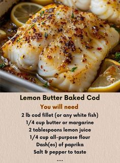 a recipe for lemon butter baked fish