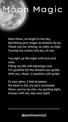 a poem written in front of a full moon